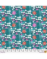 Colori by Este MacLeod: Waves Teal -- FreeSpirit Fabrics pwes044.teal