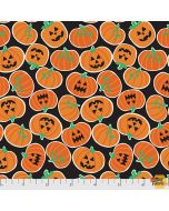 Boolicious: Pumpkin Bites Black -- Free Spirit Fabrics pwma004.xblack - 2 yards 6" remaining