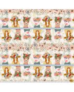 Farm Friends: Farm Arrangement Border  -- Free Spirit Fabrics pwmc003.xivory - 2.25 yards (7 rows)