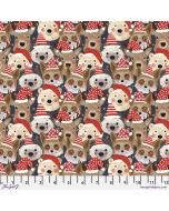 Christmas Squad: Wild Santa Navy -- FreeSpirit Fabrics pwmc020.xnavy