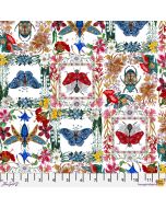 Nocturnal Creatures: Moths & Beetles White - FreeSpirit Fabrics pwmm008.white
