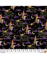 Spooky Cute Halloween: Be a Good One Black - FreeSpirit Fabrics pwmy002.black