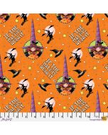 Spooky Cute Halloween: The Hat Fits Orange - FreeSpirit Fabrics pwmy007.orange