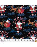 So Much Joy! Believe Santa Black - FreeSpirit Fabrics pwmy012.black