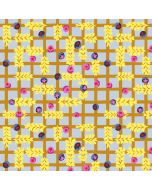 Blostma & Song by Penny Jeffries: Blueberry Dancefloor Mustard - FreeSpirit Fabrics pwpe003.mustard