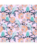 Blostma & Song by Penny Jeffries: Budgie Breath Turquoise - FreeSpirit Fabrics pwpe005.turquoise