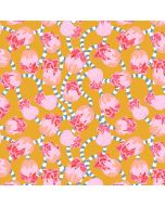 Blostma & Song by Penny Jeffries: Dancing Swirl Mustard - FreeSpirit Fabrics pwpe007.mustard