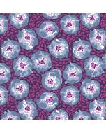 Blostma & Song by Penny Jeffries: Flower Festival Blue - FreeSpirit Fabrics pwpe008.blue