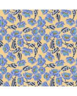 Blostma & Song by Penny Jeffries: Peony Bones Lemon - FreeSpirit Fabrics pwpe011.lemon