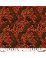 Mystic Moonlight: Bat & Moth Orange - FreeSpirit Fabrics pwrh086.orange 