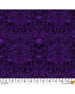 Mystic Moonlight: Skull Damask Purple - FreeSpirit Fabrics pwrh089.purple