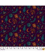 Mystic Moonlight: Cottage Halloween Purple - FreeSpirit Fabrics pwrh091.purple
