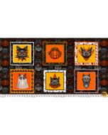Costumes & Cobwebs: Cat Costumes Panel (2/3 yard) - FreeSpirit Fabrics pwrh122.panel