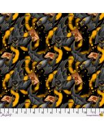 Chain Mail by Club Hauer: Overnight Delivery Bats  -- FreeSpirit Fabrics pwrh147.black 