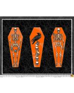 Chain Mail by Club Hauer:  Skeleton Bones Panel (2/3 yard) -- FreeSpirit Fabrics pwrh148.panel 