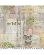 Foundations by Tim Holtz: Botanical Multi Butterflies - FreeSpirit Fabrics pwth028.8mult 
