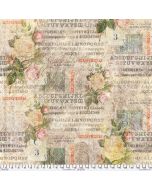 Foundations by Tim Holtz: Rose Parcel Multi - FreeSpirit Fabrics pwth035.8mult