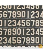 Monochrome by Tim Holtz: Numbers Black - FreeSpirit Fabrics pwth063.black