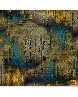 Abandoned 2 by Tim Holtz: Gilded Mosaic Gold - FreeSpirit Fabrics pwth140.gold