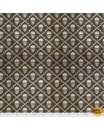 Foundations by Tim Holtz: Crossbones Black - FreeSpirit Fabrics pwth151.black