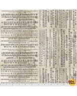Monochrome by Tim Holtz: Typography Parchment - FreeSpirit Fabrics pwth175.parchment