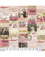Eclectic Elements Palette by Tim Holtz: Pink Collage -- FreeSpirit Fabrics pwth210.pink 