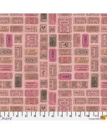 Eclectic Elements Palette by Tim Holtz: Pink Tickets -- FreeSpirit Fabrics pwth212.pink 