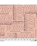 Eclectic Elements Palette by Tim Holtz: Pink Typography -- FreeSpirit Fabrics pwth214.pink