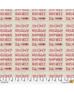 Eclectic Elements Palette by Tim Holtz: Red Typography - FreeSpirit Fabrics pwth224.red