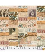Eclectic Elements Palette by Tim Holtz: Orange Collage - FreeSpirit Fabrics pwth230.orange