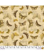 Eclectic Elements Palette by Tim Holtz: Yellow Specimen Butterflies - FreeSpirit Fabrics pwth244.yellow 