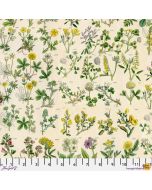 Eclectic Elements Palette by Tim Holtz: Yellow Botanical - FreeSpirit Fabrics pwth245.yellow 