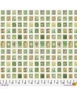 Eclectic Elements Palette by Tim Holtz: Green Stamps - FreeSpirit Fabrics pwth261.green 