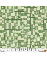 Eclectic Elements Palette by Tim Holtz: Green Numbers - FreeSpirit Fabrics pwth266.green 