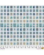 Eclectic Elements Palette by Tim Holtz: Blue Stamps - FreeSpirit Fabrics pwth281.blue 