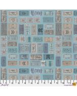 Eclectic Elements Palette by Tim Holtz: Blue Tickets - FreeSpirit Fabrics pwth282.blue 