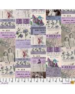 Eclectic Elements Palette by Tim Holtz: Purple Collage - FreeSpirit Fabrics pwth300.purple