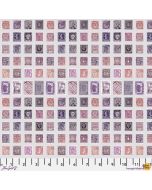 Eclectic Elements Palette by Tim Holtz: Purple Stamps - FreeSpirit Fabrics pwth301.purple