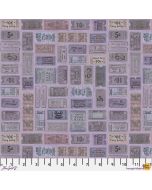 Eclectic Elements Palette by Tim Holtz: Purple Tickets - FreeSpirit Fabrics pwth302.purple