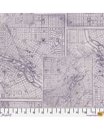 Eclectic Elements Palette by Tim Holtz: Purple Map - FreeSpirit Fabrics pwth303.purple