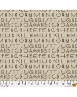 Eclectic Elements Palette by Tim Holtz: Charcoal Typography - FreeSpirit Fabrics pwth314.charcoal