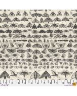 Eclectic Elements Palette by Tim Holtz: Charcoal Moths - FreeSpirit Fabrics pwth315.charcoal