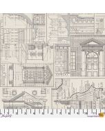 Eclectic Elements Palette by Tim Holtz: Charcoal Schematics - FreeSpirit Fabrics pwth317.charcoal