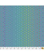 True Colors by Tula Pink: Hexy Rainbow Peacock -- Free Spirit Fabrics PWTP151.Peacock
