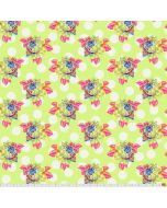 Curiouser & Curiouser by Tula Pink: Alice in Wonderland Painted Roses Sugar-- Free Spirit Fabrics -- PWTP161.SUGAR
