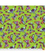 Daydreamer by Tula Pink: Butterfly Kisses - Avocado -- Free Spirit Fabric PWTP172.AVOCADO