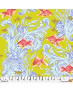 Besties by Tula Pink: Treading Water Fish Clover (with metallic) -- FreeSpirit Fabrics pwtp214.clover 