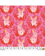Besties by Tula Pink: Hop To It Rabbit Blossom (with metallic) -- FreeSpirit Fabrics pwtp215.blossom