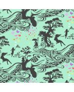 Prince Charming Deja Vu by Tula Pink: Turtle Bay Sweetmint -- FreeSpirit Fabrics pwtp276.sweetmint - presale July