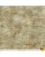 Eclectic Elements Quilt Backs by Tim Holtz: Expeditions Multi (108" wide back) - FreeSpirit Fabrics qbth007.multi